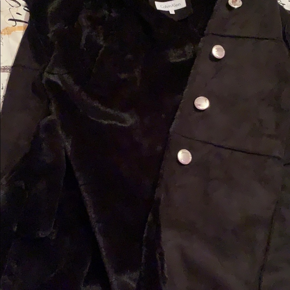 Women’s black large Calvin Klein coat